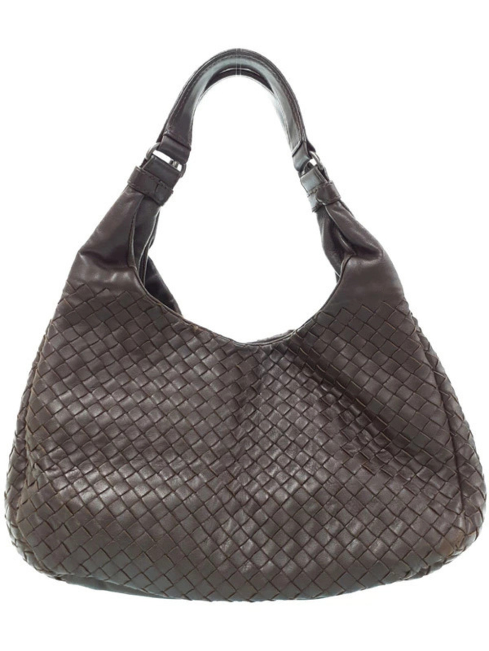 Bottega Veneta Intrecciato Campana Bag Hobo Brown